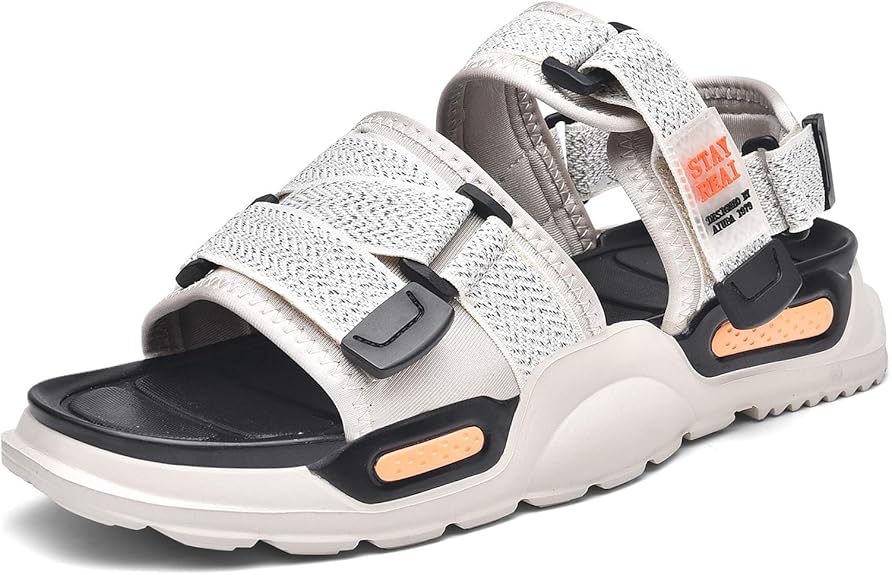 XIDISO Men's Outdoor Sports Sandals Velcro Closure
