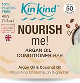 KinKind NOURISH me Conditioner Bar Coconut Argan Oil UK Made Vegan 50 Washes