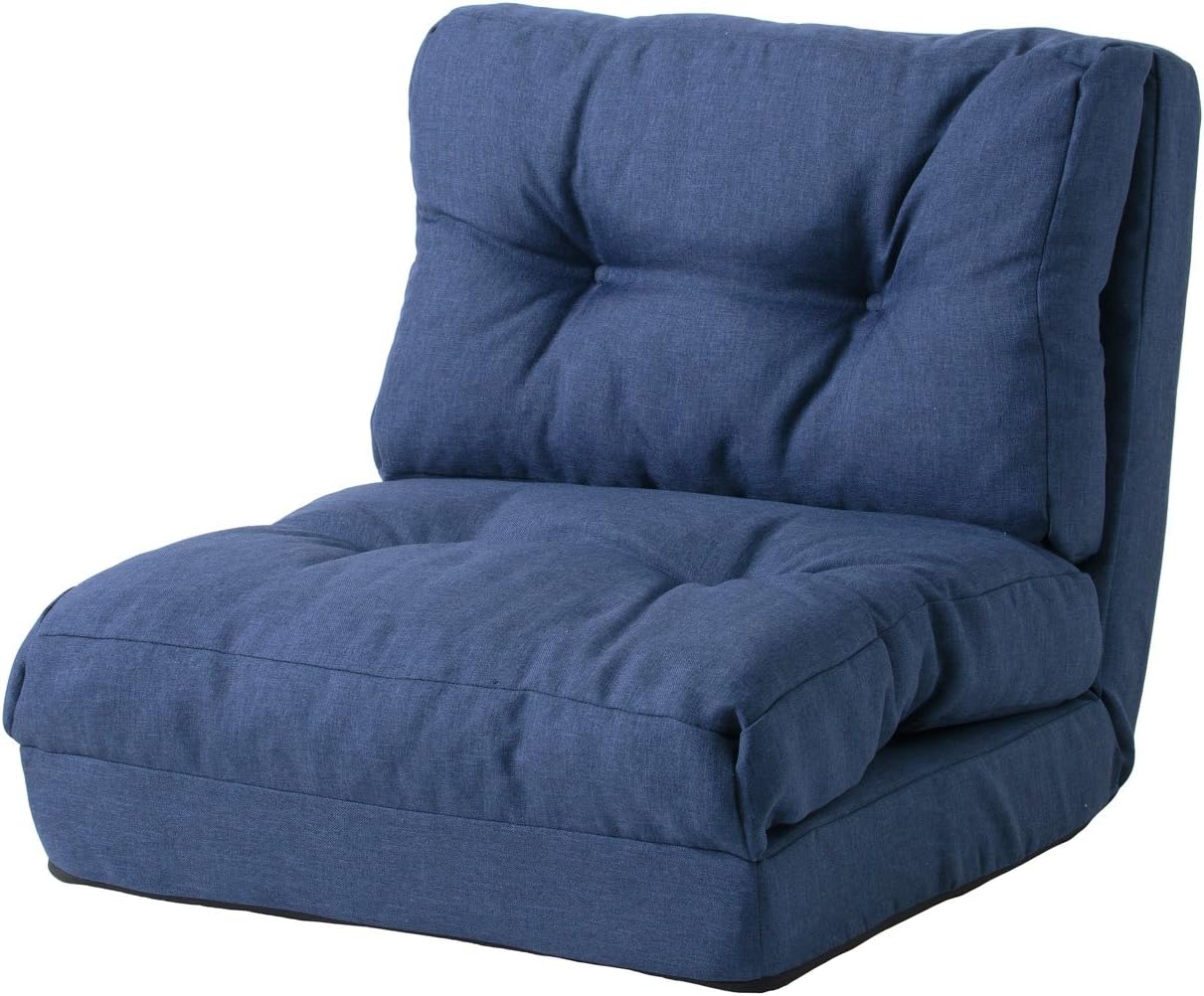 Amazon｜ソファーベッド 3way 一人用座椅子＆マット ブルー｜座椅子 オンライン通販