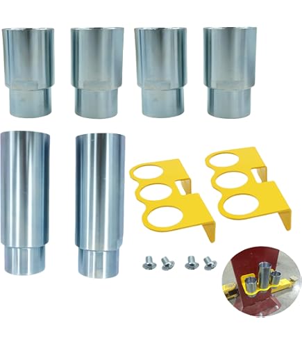 4pcs 6 Inch Stack Truck Adapters For 2 Post Car Lift - 60mm Pin, Fits Challenger & Others