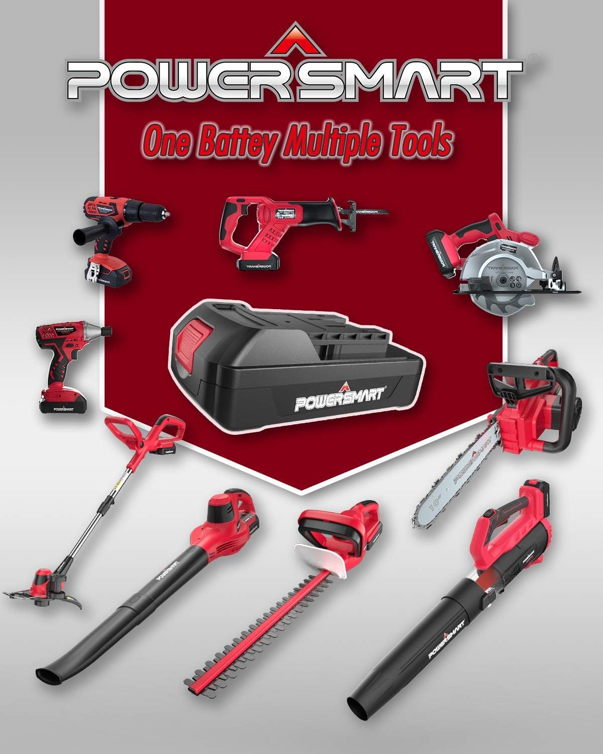 PowerSmart Cordless String Trimmer (PS76110A) : Garden & Outdoor