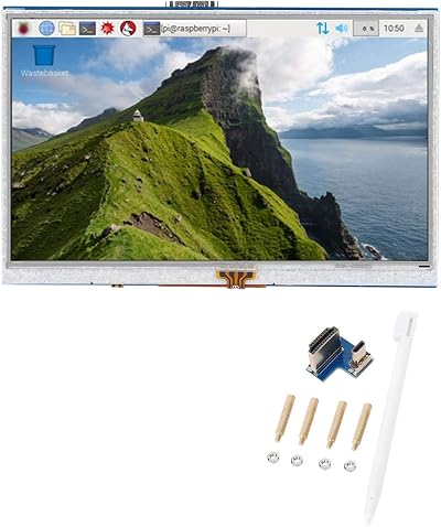 Kuuleyn 5-Inch HDMI LCD Screen 800x480 Resistive Touch Display for Raspberry Pi