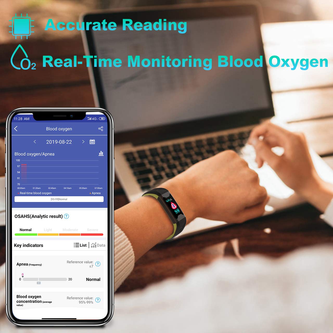 BOZLUN HRV Activity Tracker Watch Fitness Tracker, Heart Rate Monitor