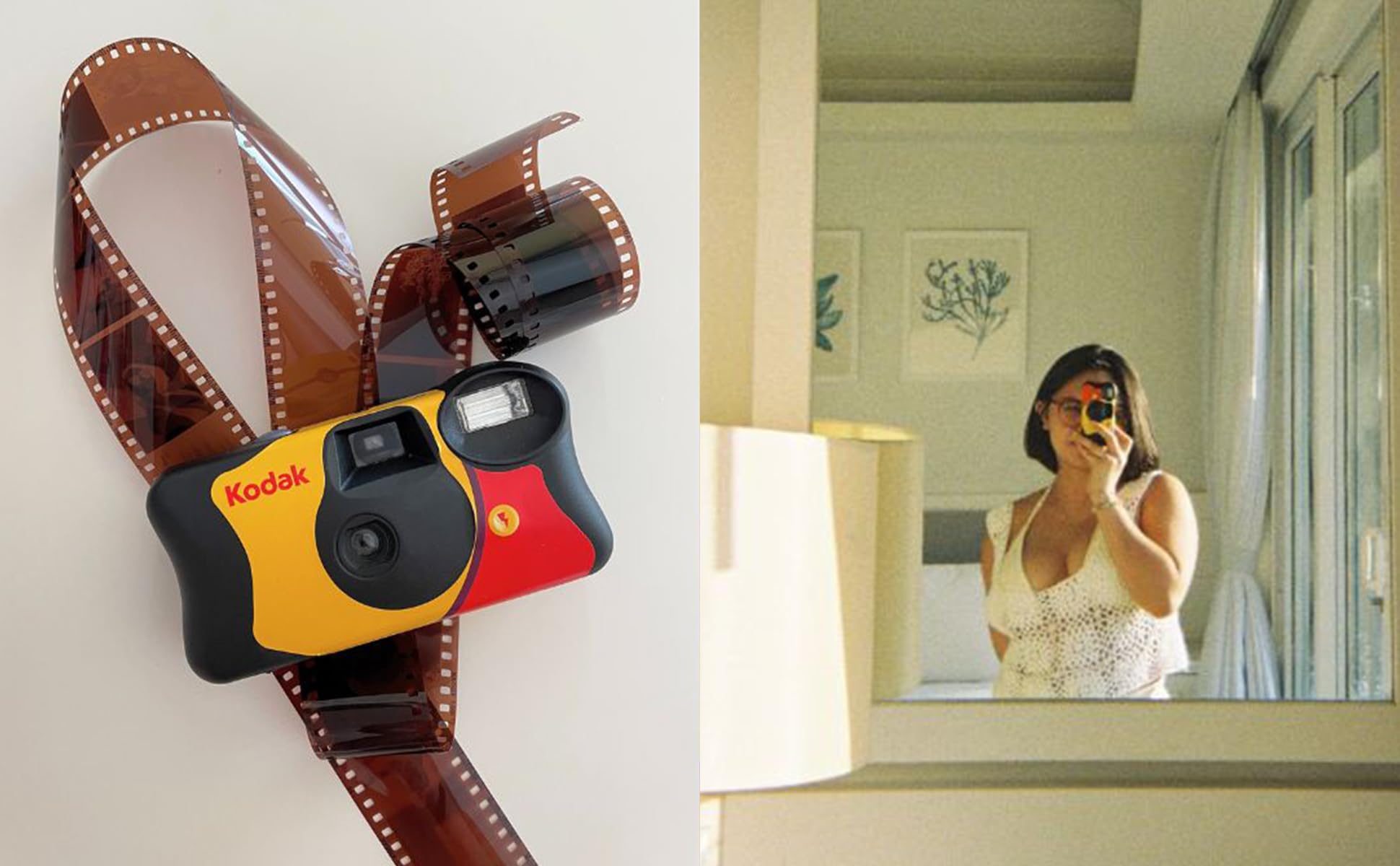 Kodak Funsaver Disposable Camera Bulk one time Single use 7-Pack 27exp 35mm Camera Bundled with Balveli Premium Microfiber Cloths - Bulk Kodak Disposable Film Camera 35mm