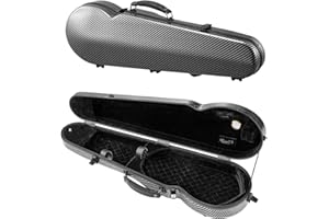 VEVOR 4/4 Full Size Violin Case, Built-in Hygrometer, Lightweight Portable Travel Carrying Bag, with Plush Lining, Dual Shoul