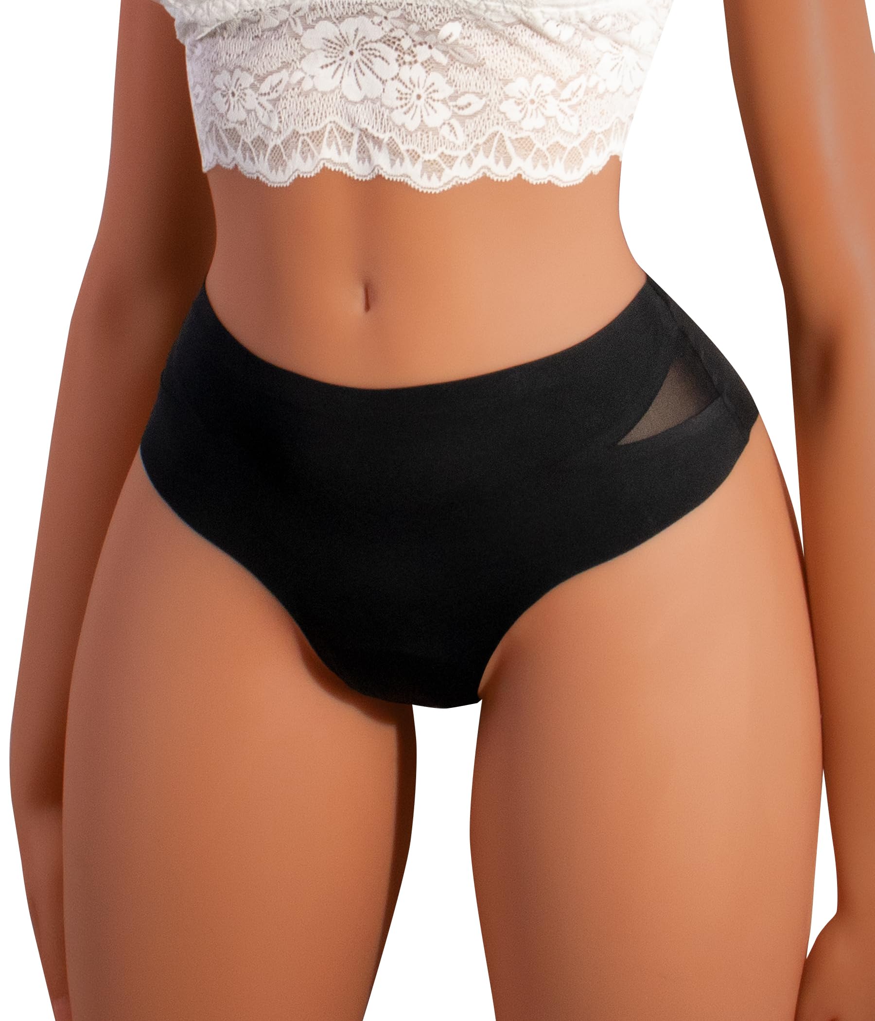 Photo 1 of Hibluco Women Sexy Bikinis Seamless Underwear Full Coverage Panties Lace Hipsters