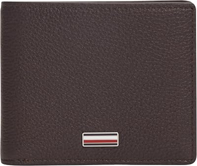 Cartera Hombre Central Mini de Piel, Marrón (Coffee Bean), Talla Única