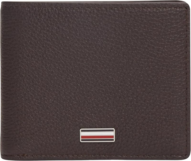 Cartera Hombre Central Mini de Piel, Marrón (Coffee Bean), Talla Única