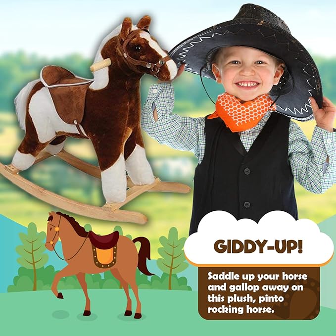 plush rocking horse with sound costco