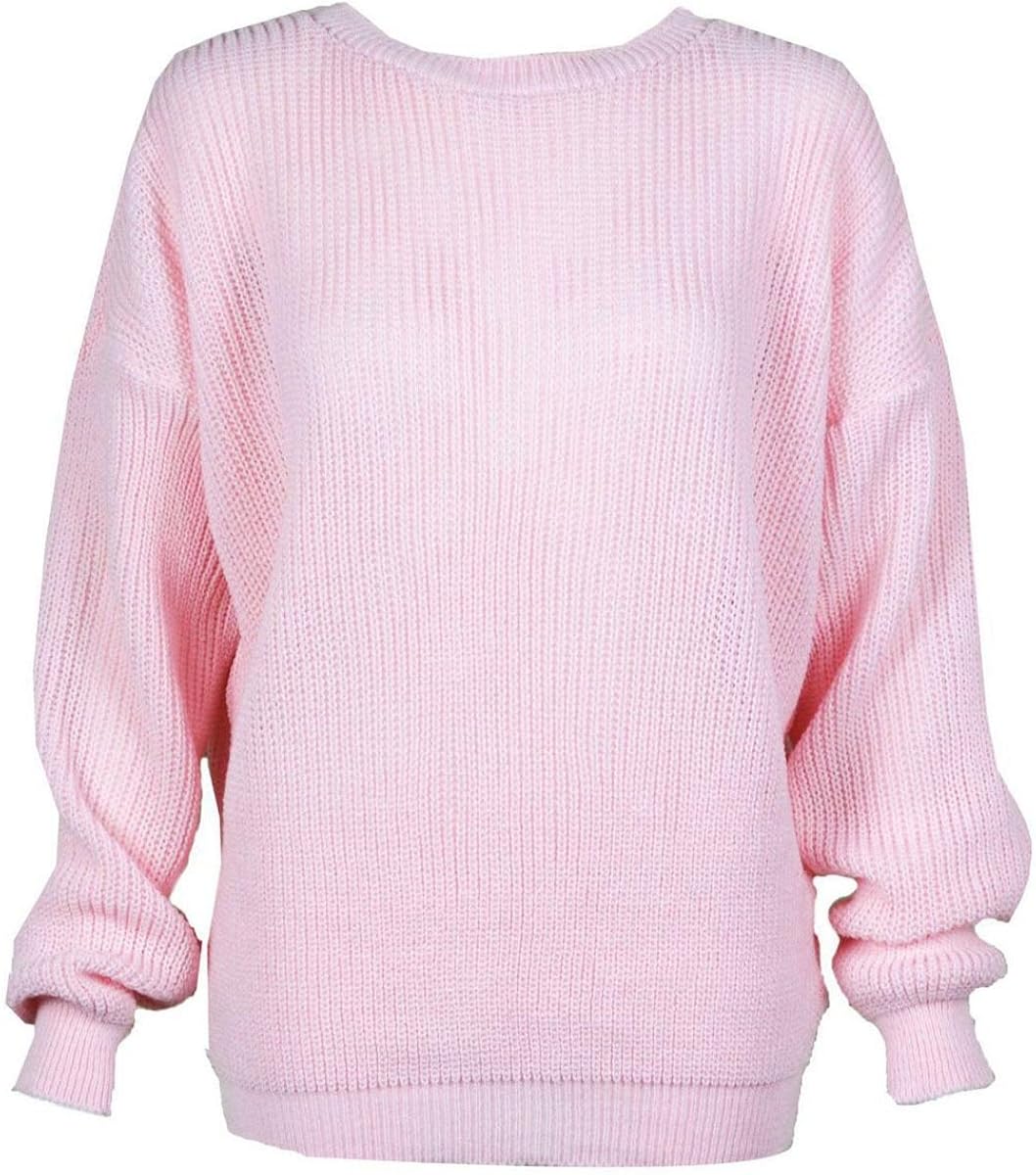 Womens Ladies chunky thick knit baggy jumper knitted sweater oversized