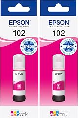 Epson EcoTank 102 Magenta Ink Bottle Pack of 2 Genuine