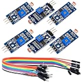 WWZMDiB 6 Pcs 5MM LDR Light Sensor 5516 Photoresistor LM393 3 Pin 3.3-5V Compatible with for Arduino Raspberry Pi ESP32