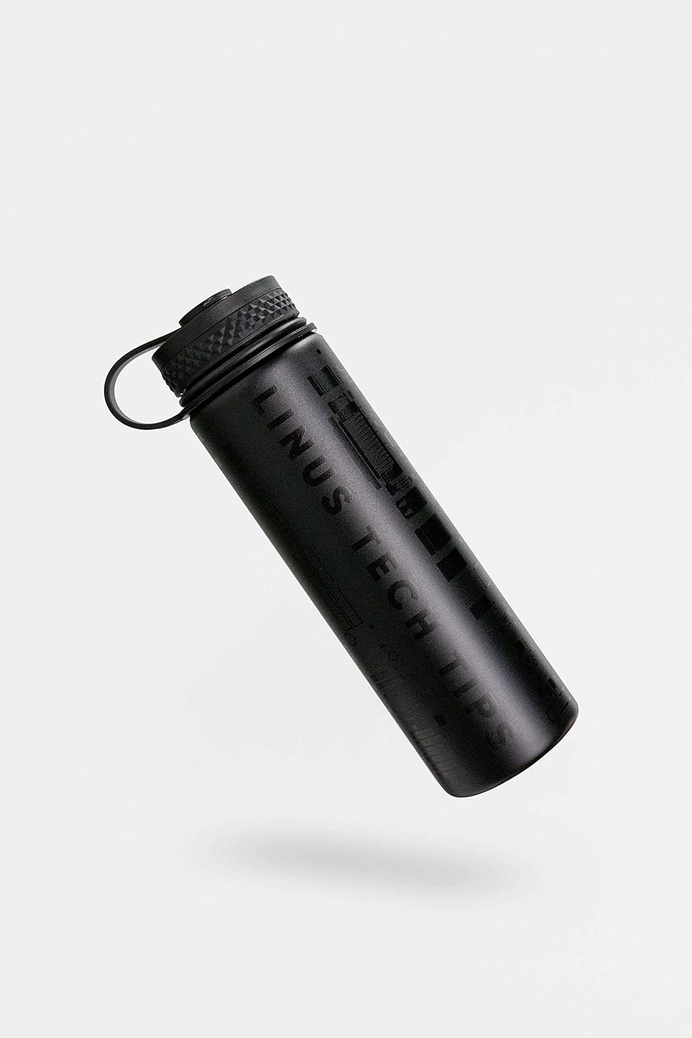 Linus Tech Tips Vacuum Insulated Water Bottle 21oz Black & Black