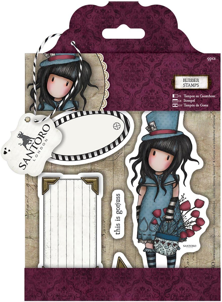 docrafts Gorjuss Santoro Rubber Stamp, The Hatter