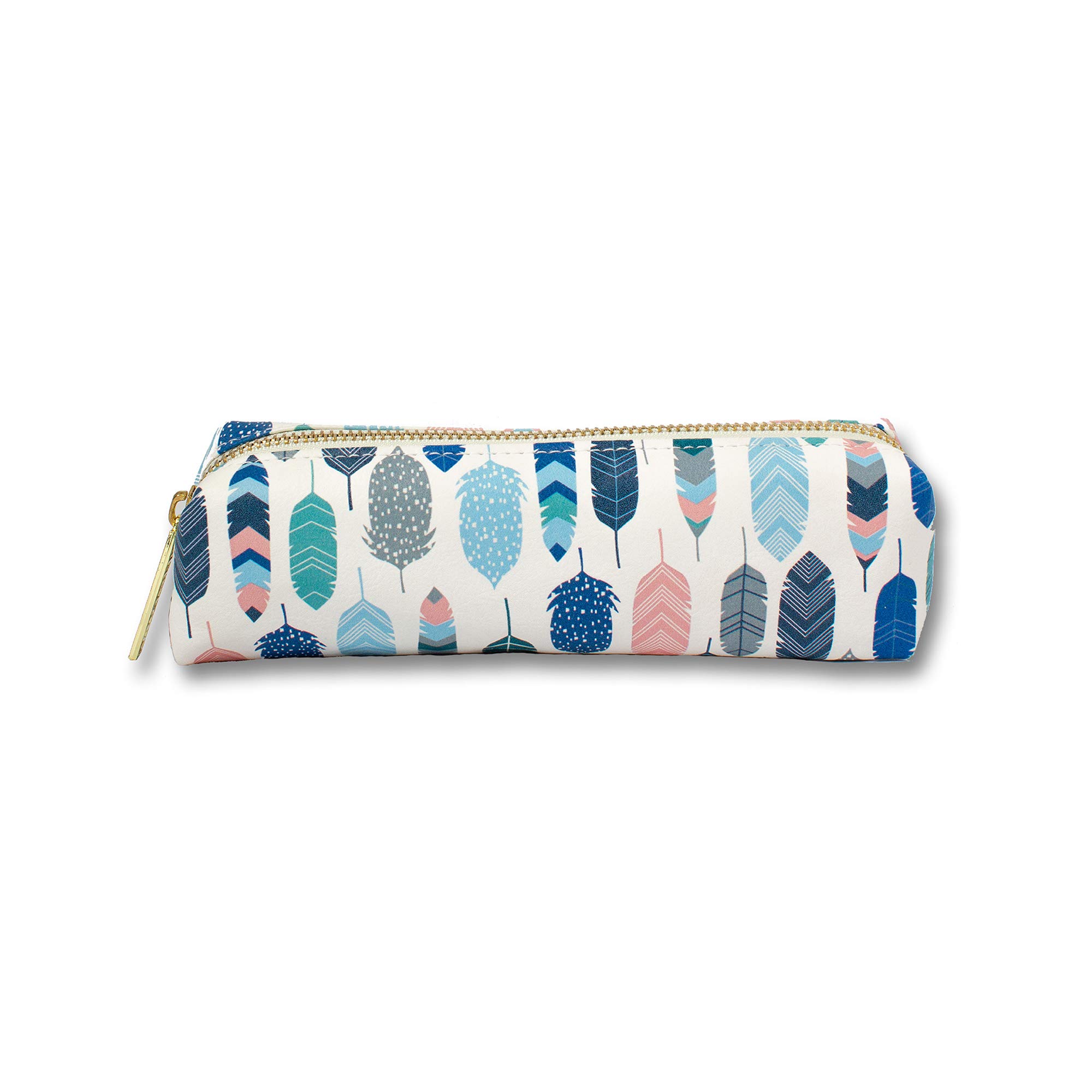 Pukka Pad, Carpe Diem, Slim Pencil Case, Feathers, Sky Blue Inside Lining