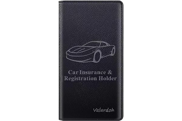 Premium Car Registration and Insurance Card Holder, Car Document Holder for Cards, Driver License & Other Essential Documents