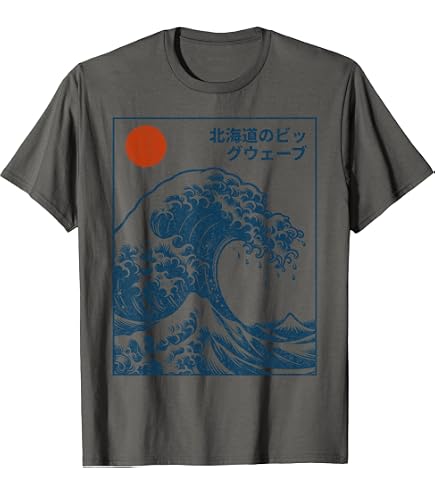 Amazon.com: Japanese Great Wave T Shirts for Men and Women