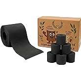 black Toilet Paper, Ultra Soft, 4-Ply, Safe for Toilet Use, Durable, Travel-Friendly, Stylish and Unique Roll for Modern Bath