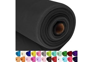 ABLEME DECO Black Tulle Fabric Roll Spool Bolt (54 Inch by 40 Yards) Large Tulle Wedding Party Decoration, Tutu Skirt, Table Runner, Gift Wrapping, Bridal Shower, Soft & Drape (Black)