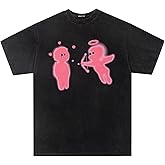 Vamtac Mens Oversized Graphic Tees Y2k Vintage Cupid’s Love Arrow Short Sleeve Streetwear Tops Tshirt
