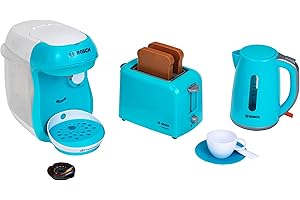 Theo Klein 9519 Bosch Breakfast Set I Kitchen Accessory Set consisting of Toaster, Coffee Maker and Electric Kettle I Toys for Children Aged 3 and Over