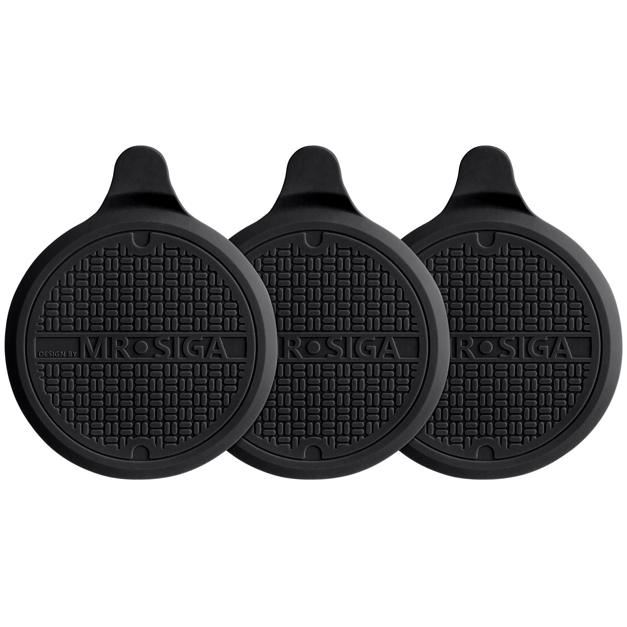 Photo 1 of MR.SIGA Silicone Bathtub Stopper, Drain Stopper for Shower, Sink, 5.1" Diameter, Black, 3 Pack