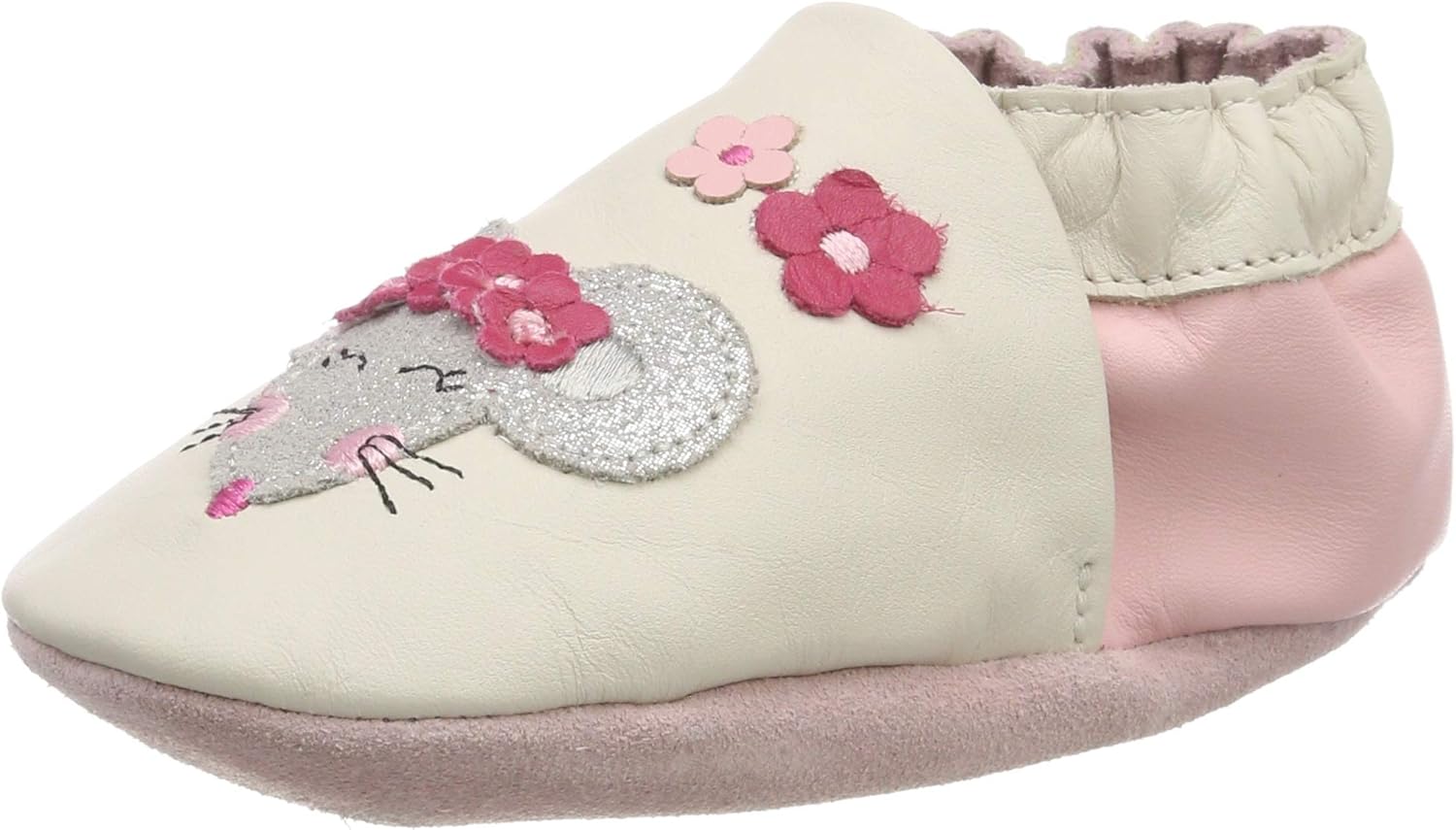 Robeez Happy Mousse Off White/Silver Leather 1824 Months Amazon.co.uk