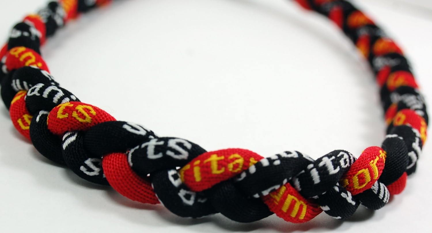 20" Ionic Titanium Baseball Braided Necklace Sports