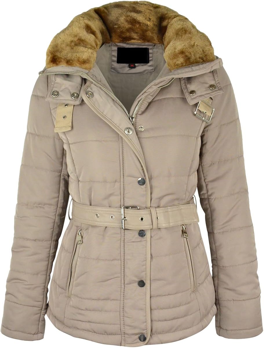 ladies cream puffer jacket