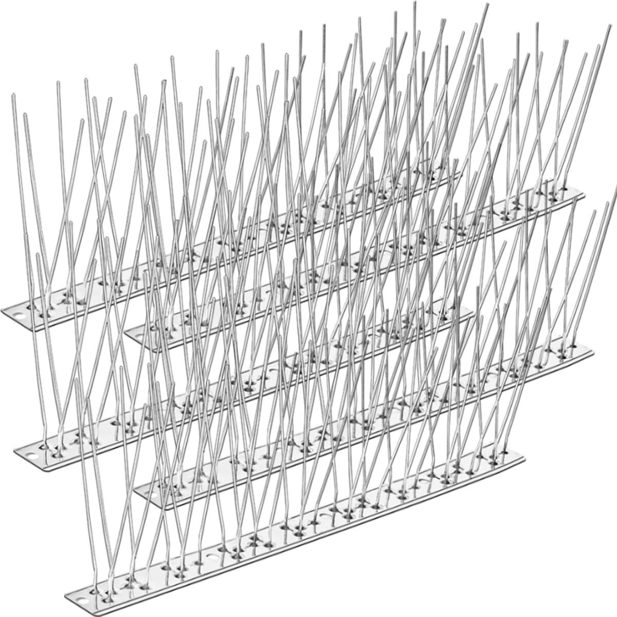 Bird Spikes for Pigeon and Small Birds, Stainless Steel Bird Deterrent Spikes Defender Anti Bird Rep