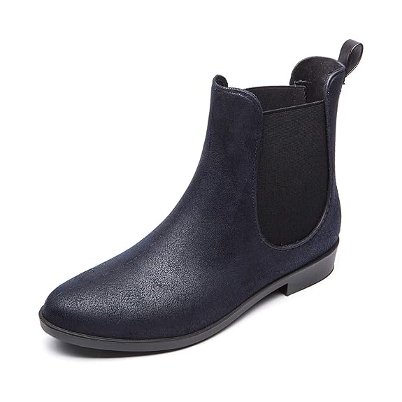 DKSUKO Gummistiefel Damen Wasserfest Reitstiefeletten Nackter Regenstiefel Mädchen