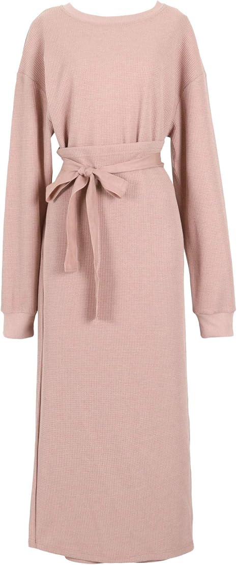 Amazon 神戸レタス ワッフルラップ ワンピース E2334 レディース ワンサイズ ピンク ワンピース チュニック 通販