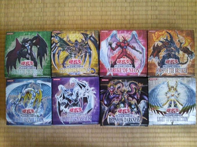 Amazon 空箱 遊戯王 ５期レギュラー８種セット パック無し Power Of Duelist Cyberdark Impact Strike Of Neos Tactical Evolution おもちゃ ホビー