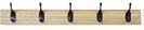 Amazon Basics Wall Modern Mounted Coat Rack, 5 Hooks, Natural