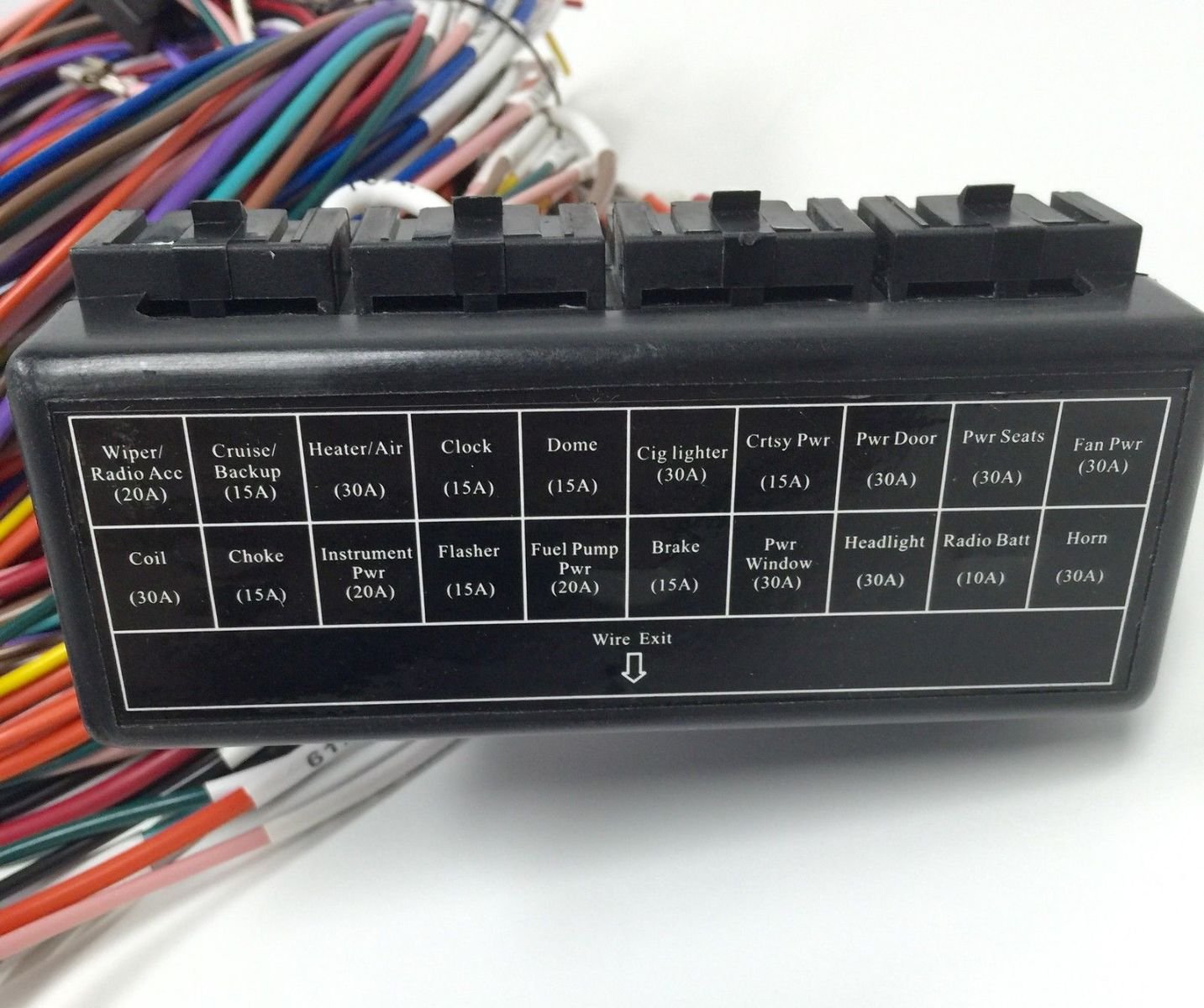 Amazon.com: Complete Universal 12v 24 Circuit 20 Fuse Wiring Harness Wire  Kit V8 Rat Hot Rod: Everything Else