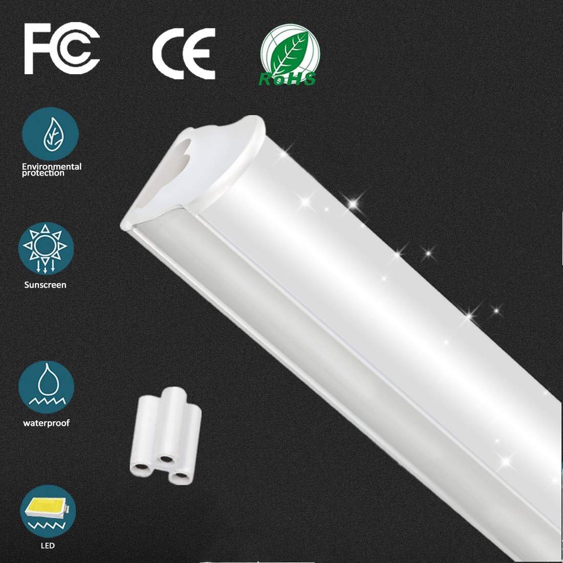 LED Tube Lights Fixture T5 4FT Lights , LED Batten Light 18W