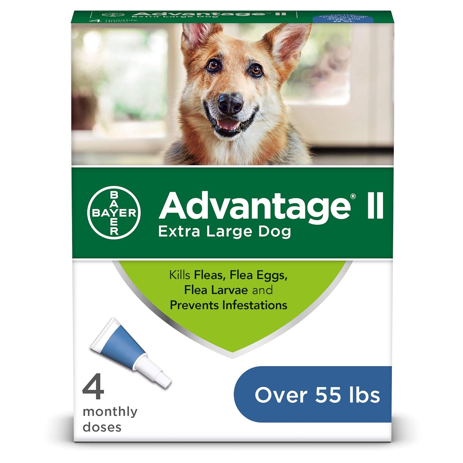 Bayer Advantage II Flea and Lice Treatment for XLarge Dogs, Over 55 lbs eBay