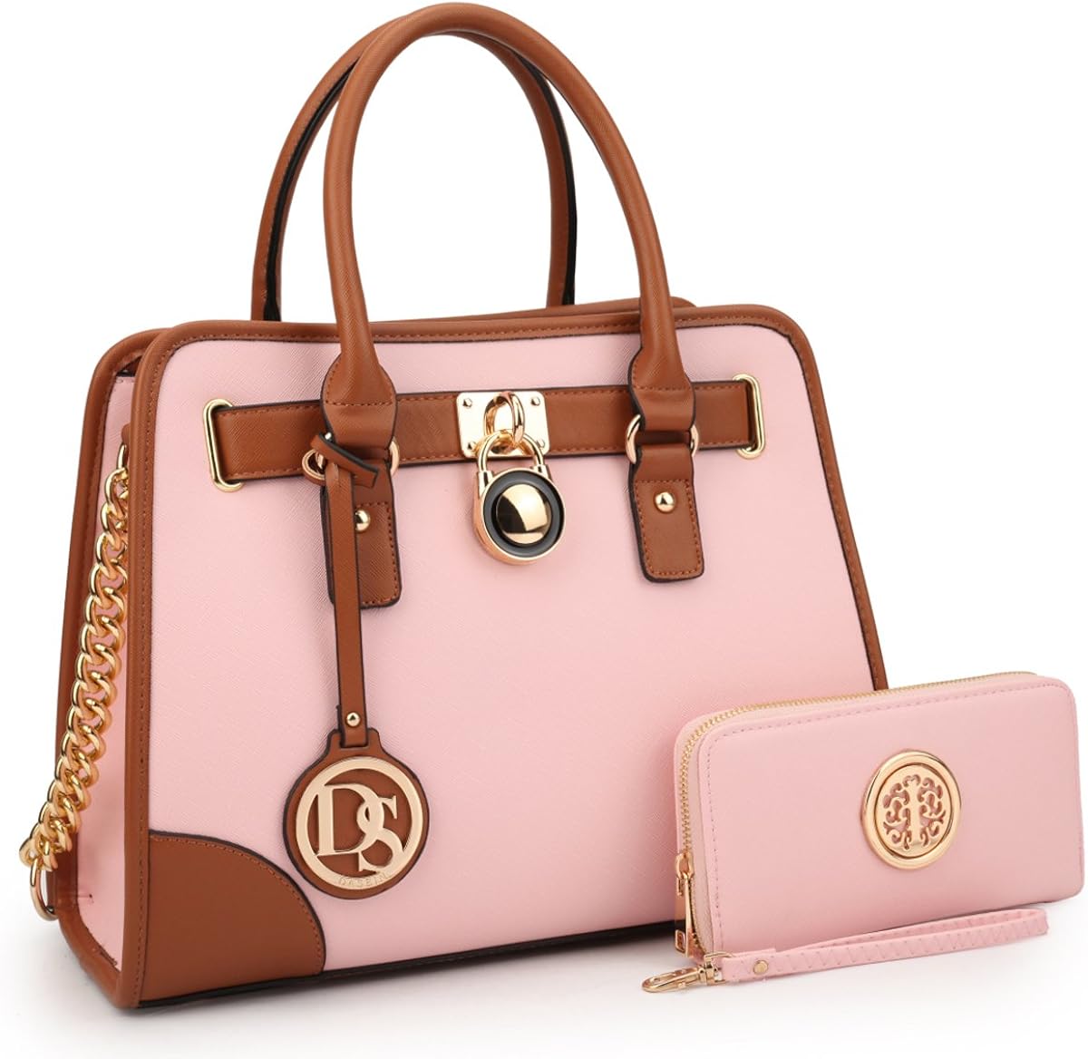 DASEIN Women Handbags Top Handle Satchel Purse Shoulder Bag Briefcase Hobo Bag Set 2pcs