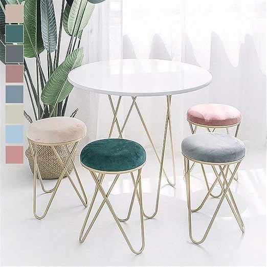 Amazon ダイニングチェア おしゃれ 北欧 チェアー チェア 椅子 いす イス ダイニングチェアー ドレッシングテーブル椅子試着室寝室小さな丸いスツール F ダイニングチェア オンライン通販