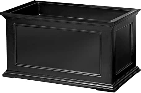 Mayne Inc. Fairfield 5826B Patio Planter, 20-Inch by 36-Inch, Black