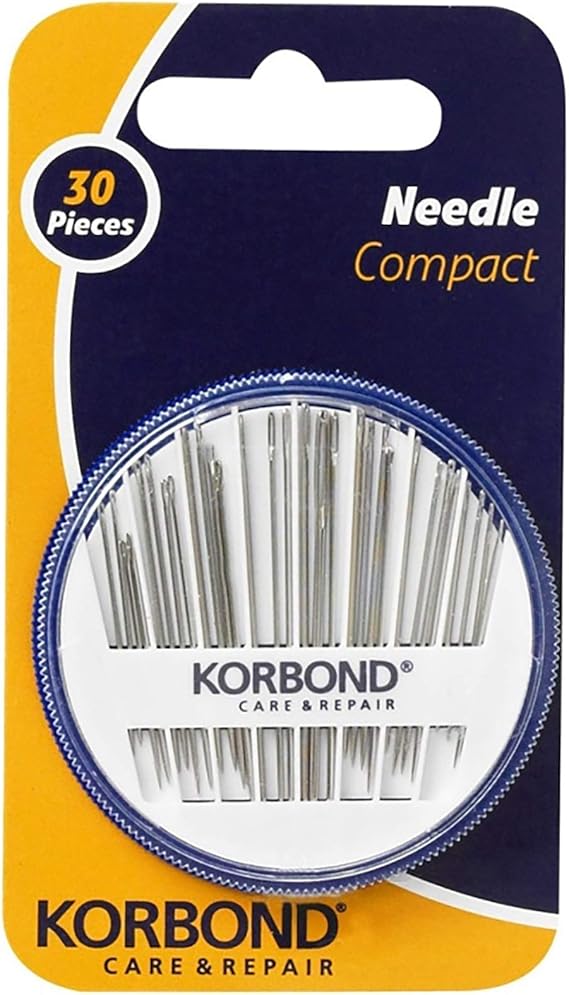 30 Piece NEEDLE COMPACT by Korbond Needle Assortment for a multitude