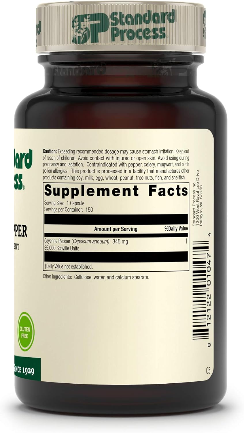 Standard Process Cayenne Pepper 150 Capsules DailyNutriPlus LLC