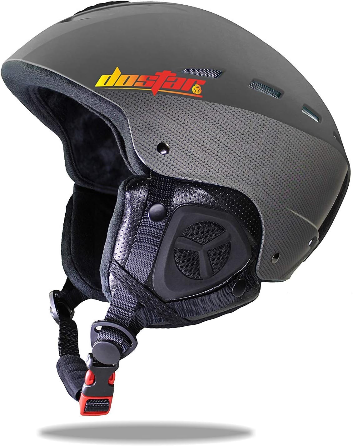 Dostar Ski Snowboard Helmet with ASTM Certified Safety, Winter Outdoor Sports Snowmobile Snow Skate Helmet with Warm Fleece Liner for Adult Men Women Youth Airflow Control Adjustable Fit for Goggles