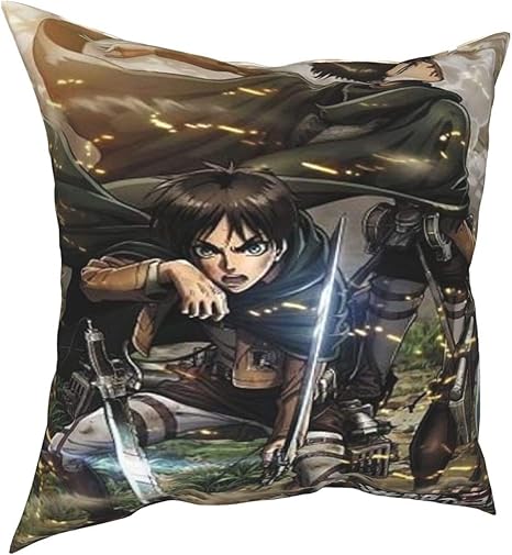 Amazon Co Jp 進撃の巨人クッションカバー 枕カバー ソファー装飾 インテリア 車用 プレゼント 座布団カバー 抱き枕 部屋 クッションカバー 可愛い ソファ背当12 X12 ホーム キッチン