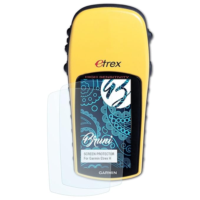 Bruni Schutzfolie für Garmin Etrex H Folie, glasklare Displayschutzfolie (2X)