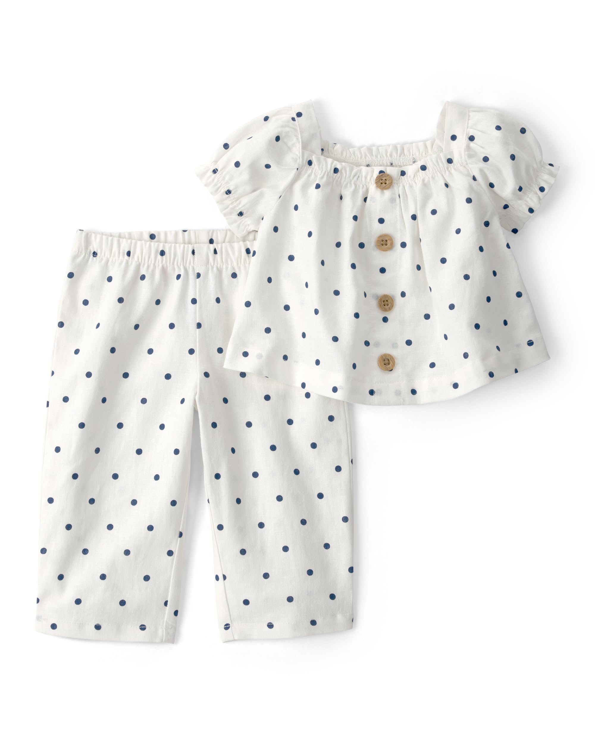 Carter’s Girl 2-Piece Pant Set, White, 12M