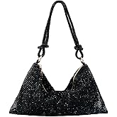Rhinestone Purse Silver Hobo Purse Sparkly Black Evening Bag for Women Prom Party Wedding | Rhinestone, Sparkly, Prom, Party, Wedding