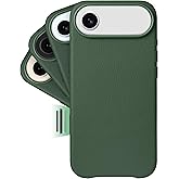 LONLI Classic | Gold-Rated Leather - European Genuine Vele Leather Case for iPhone Air - [Built-in Camera Control and Compatible with Magsafe] - Green