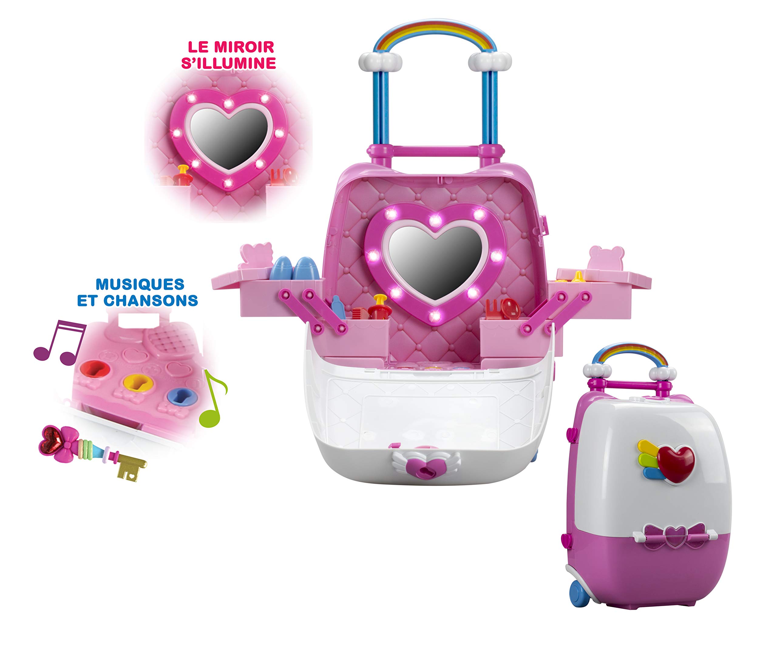 Rainbow Ruby – Licensed Mini Universe – Ruby Case – Wheels and Retractable Handle – Accessories Included – Toy with Sound and Light Effects