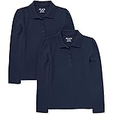 The Children's Place Girls' Long Sleeve Pique Polo 2 Pack